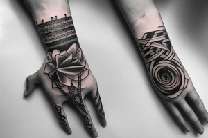 Interlaced hands tattoo tattoo idea