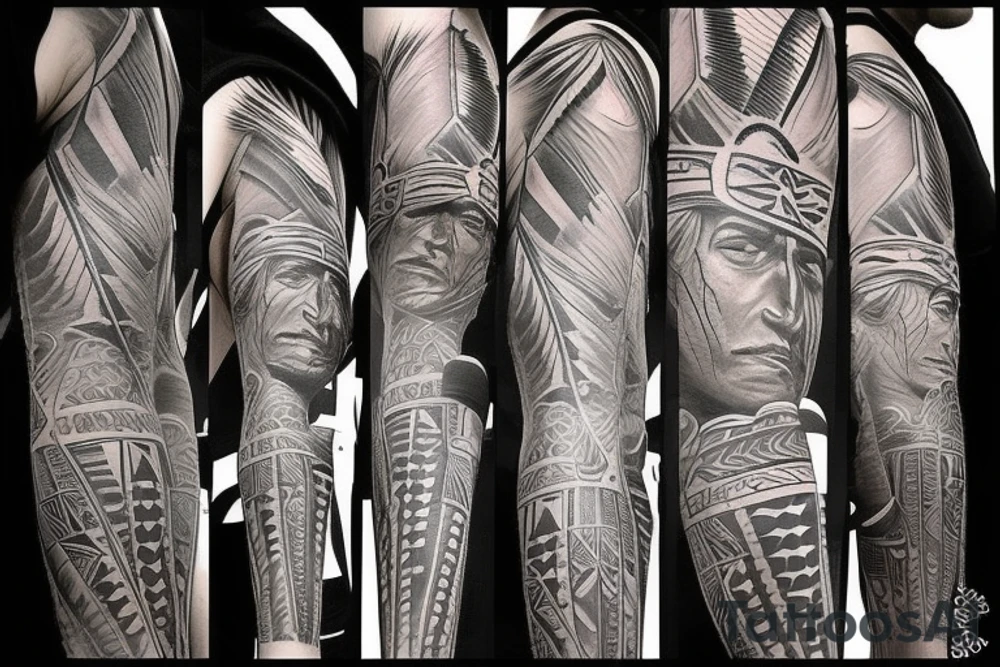 native american warrior tattoo idea