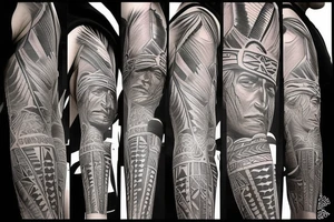 native american warrior tattoo idea