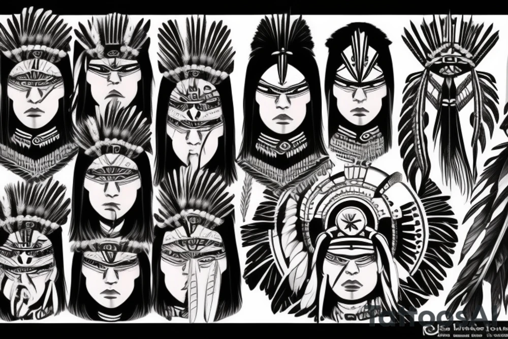 native american warrior tattoo idea