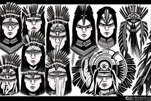 native american warrior tattoo idea
