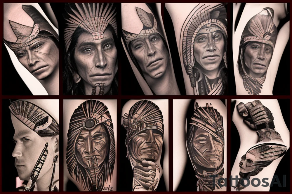 native american warrior tattoo idea