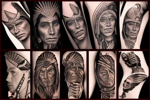 native american warrior tattoo idea