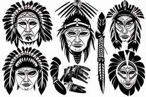 native american warrior tattoo idea