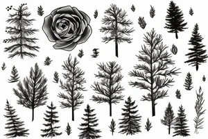 pine tree tattoo idea