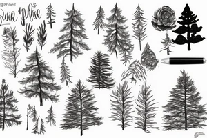 pine tree tattoo idea