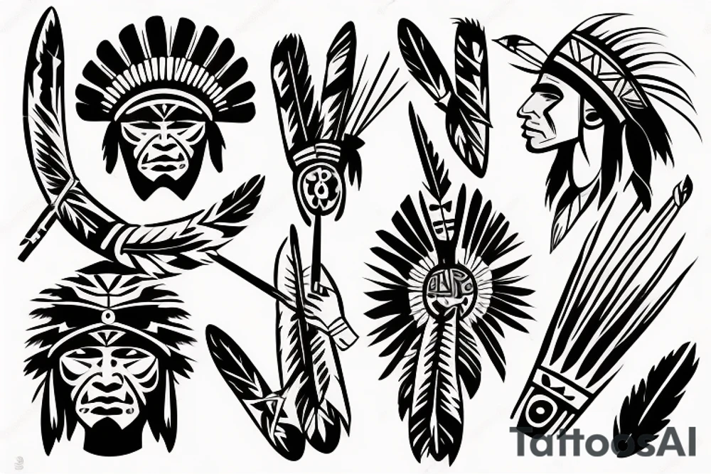 native american warrior tattoo idea