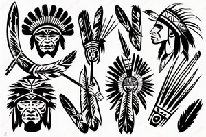 native american warrior tattoo idea