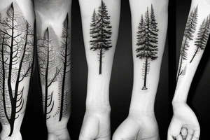pine tree tattoo idea
