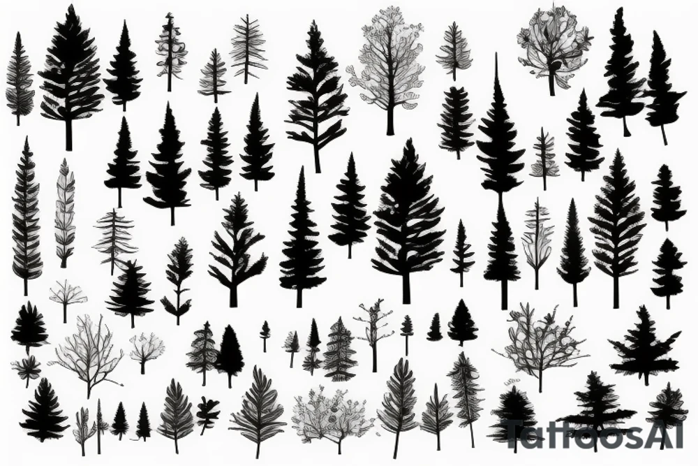 pine tree tattoo idea