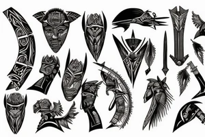 wendat warrior tattoo idea