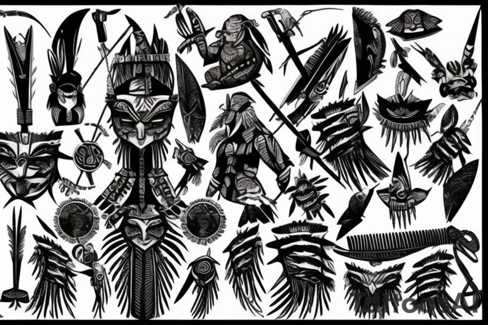 wendat warrior tattoo idea