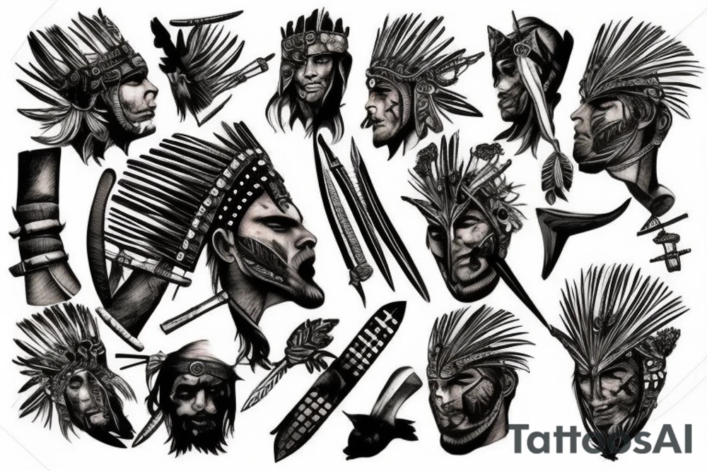 wendat warrior tattoo idea