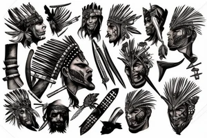 wendat warrior tattoo idea
