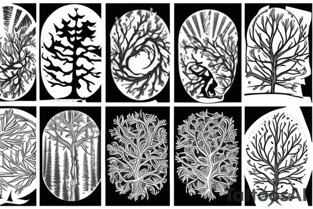 pine tree tattoo idea