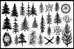 pine tree tattoo idea