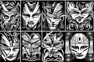 wendat warrior tattoo idea