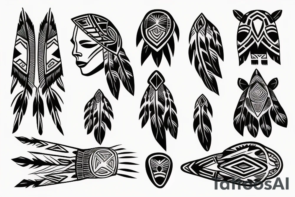 native american woman tattoo idea