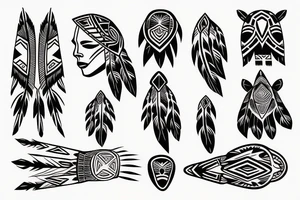 native american woman tattoo idea