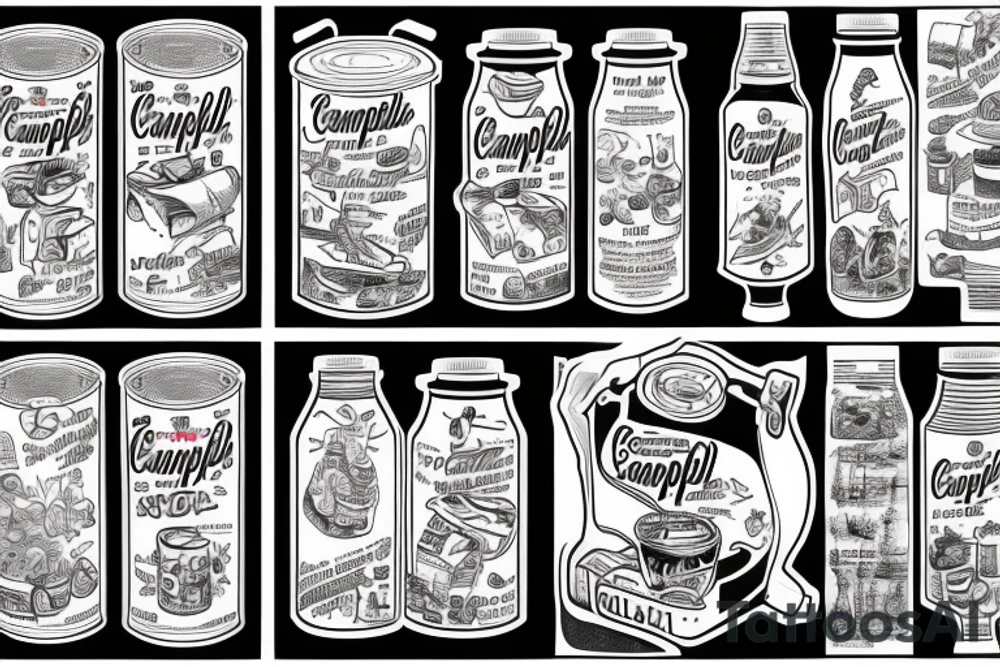 campbell soup can tattoo idea