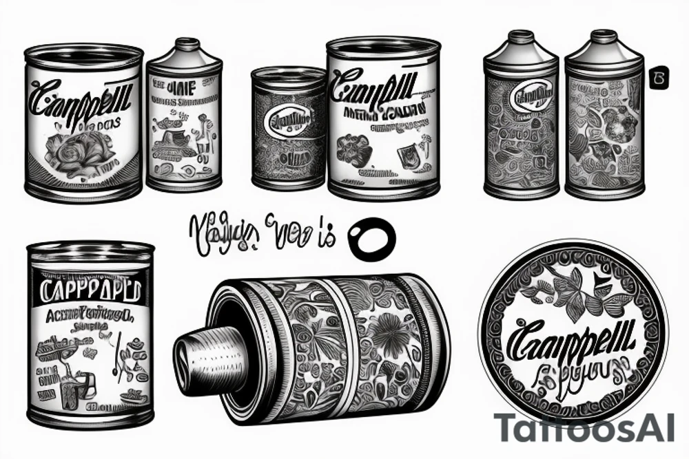 campbell soup can tattoo idea