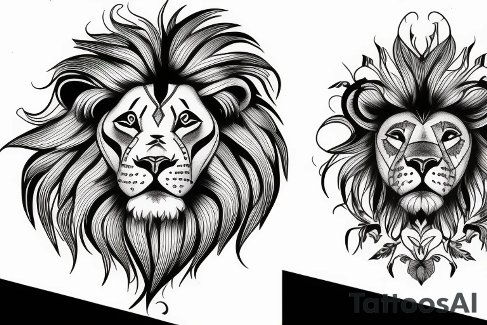 a lion tattoo idea