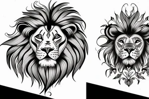 a lion tattoo idea