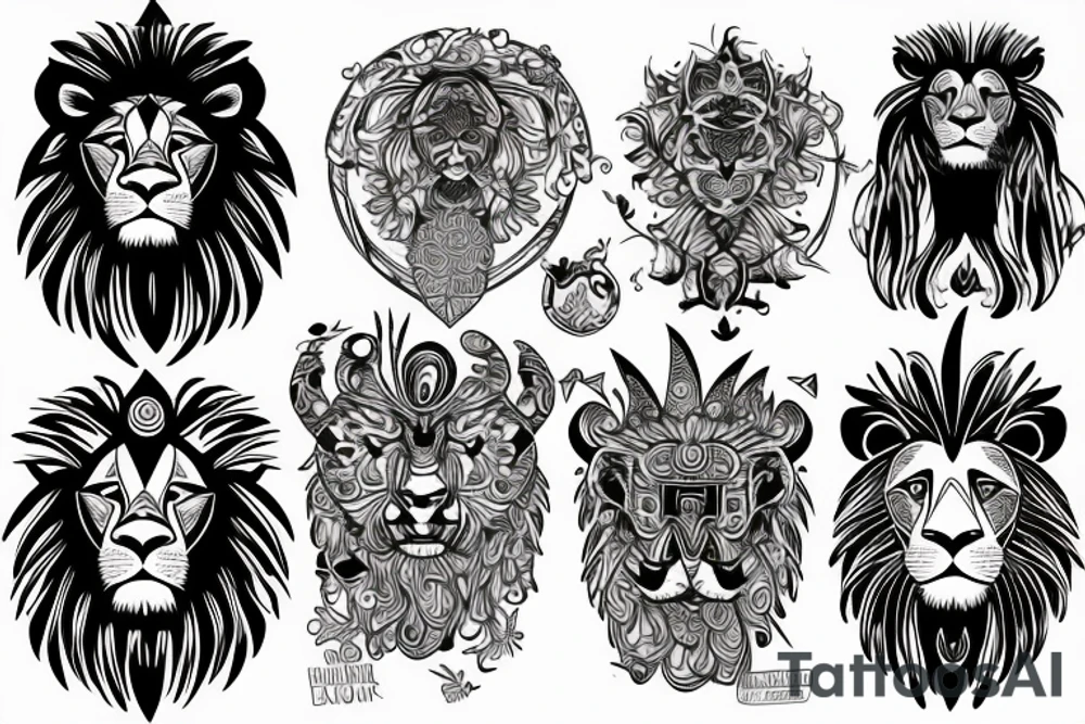 a lion tattoo idea