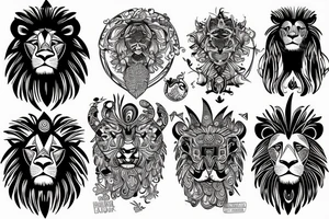 a lion tattoo idea