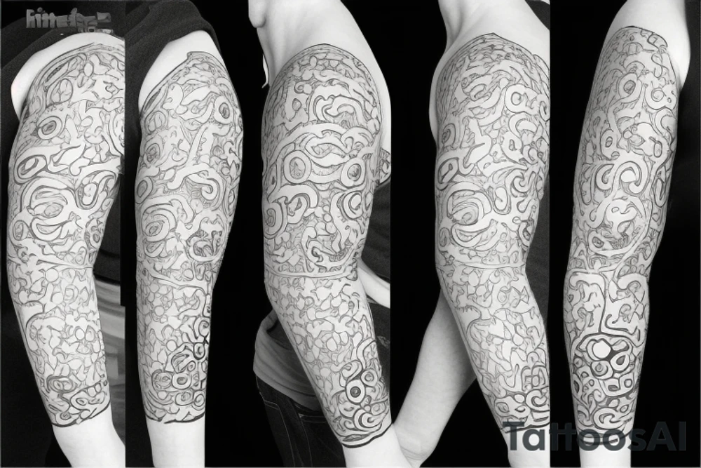 Design a line tattoo on the side of a chow chow dog tattoo idea