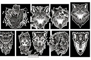 Boack wolf tattoo idea