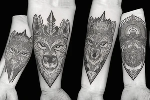 King wolf tattoo idea