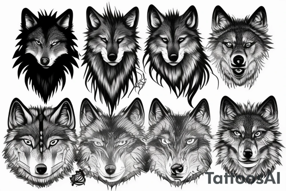 King wolf tattoo idea