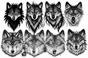 King wolf tattoo idea