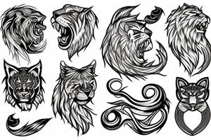 Roaring lion tattoo idea