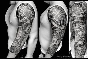Cowboy shooting a gun tattoo idea