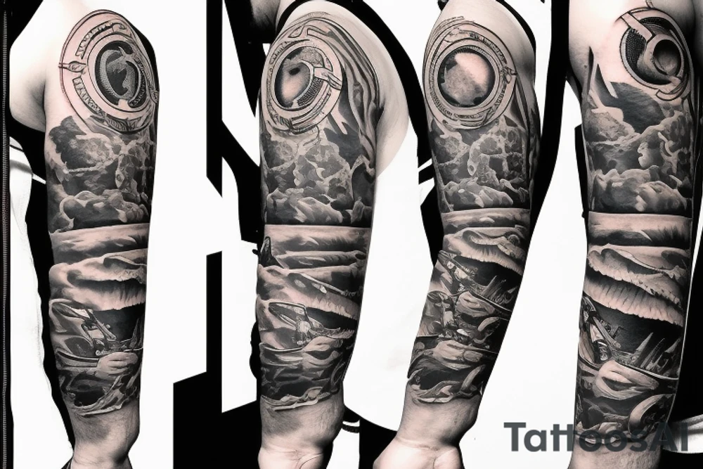 Cowboy shooting a gun tattoo idea