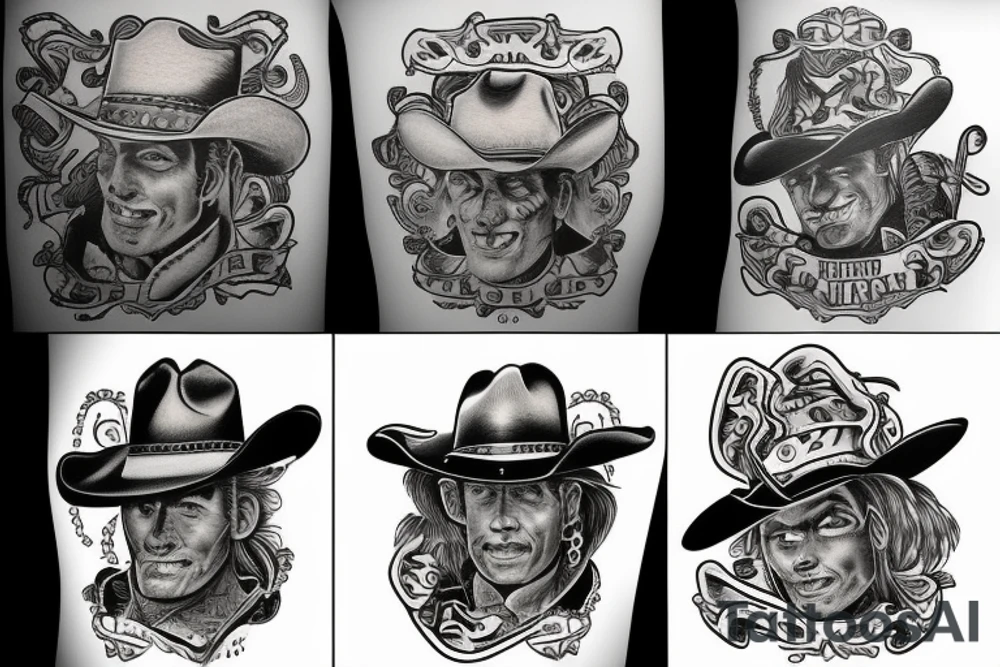 Cowboy shootout tattoo idea