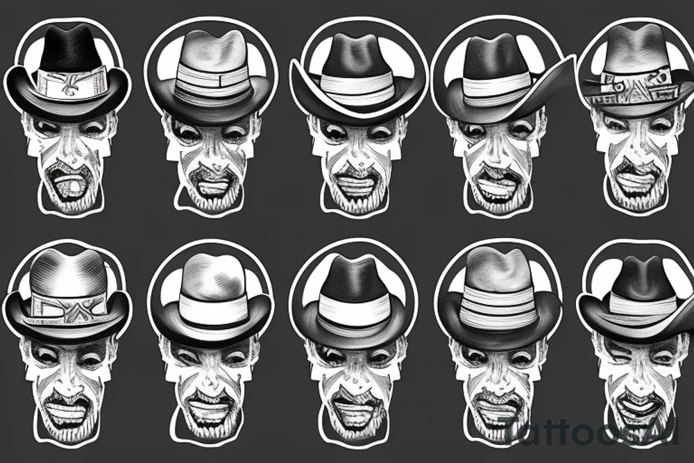 Cowboy shootout tattoo idea