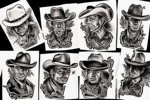 Cowboy shootout tattoo idea