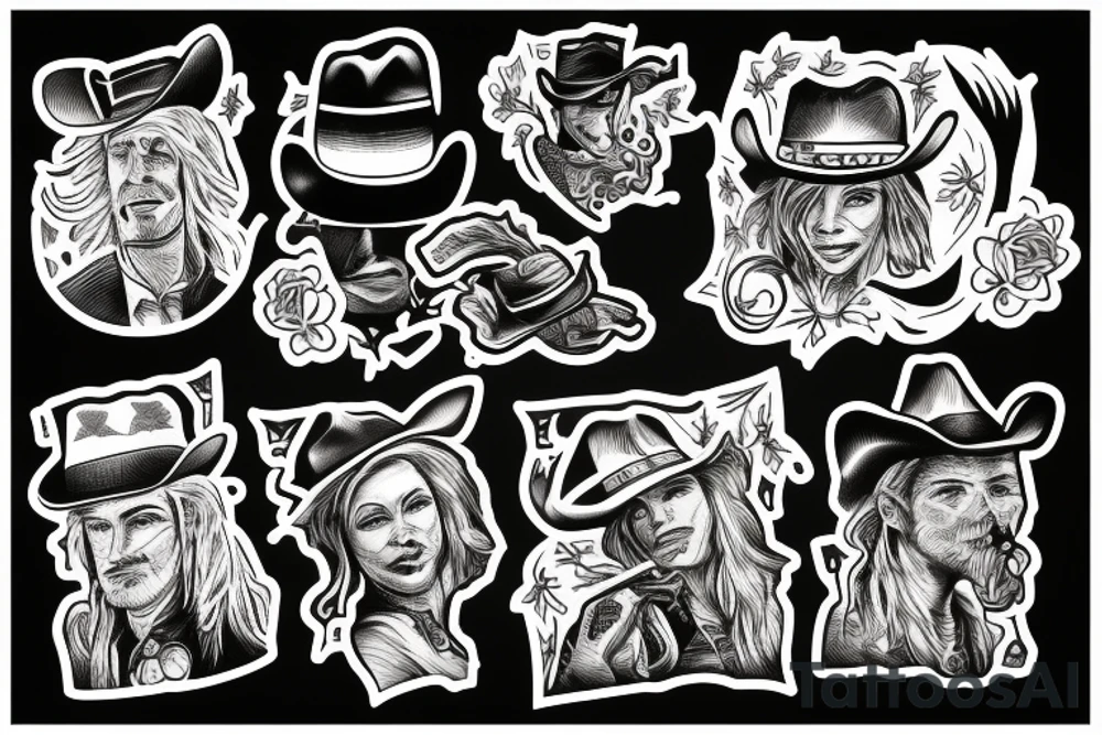 Cowboy shootout tattoo idea