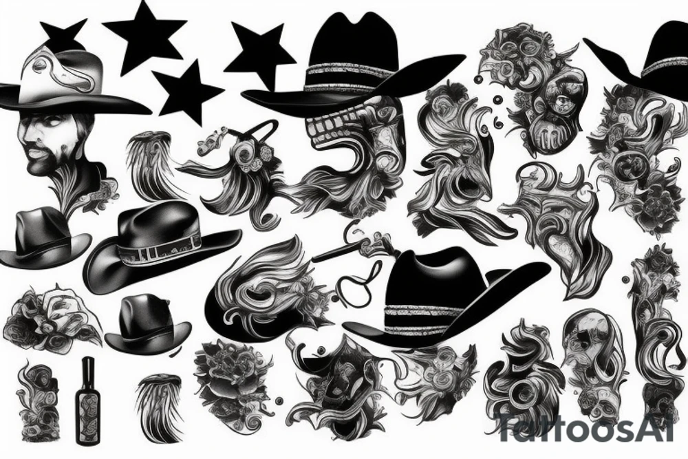 Cowboy shootout tattoo idea