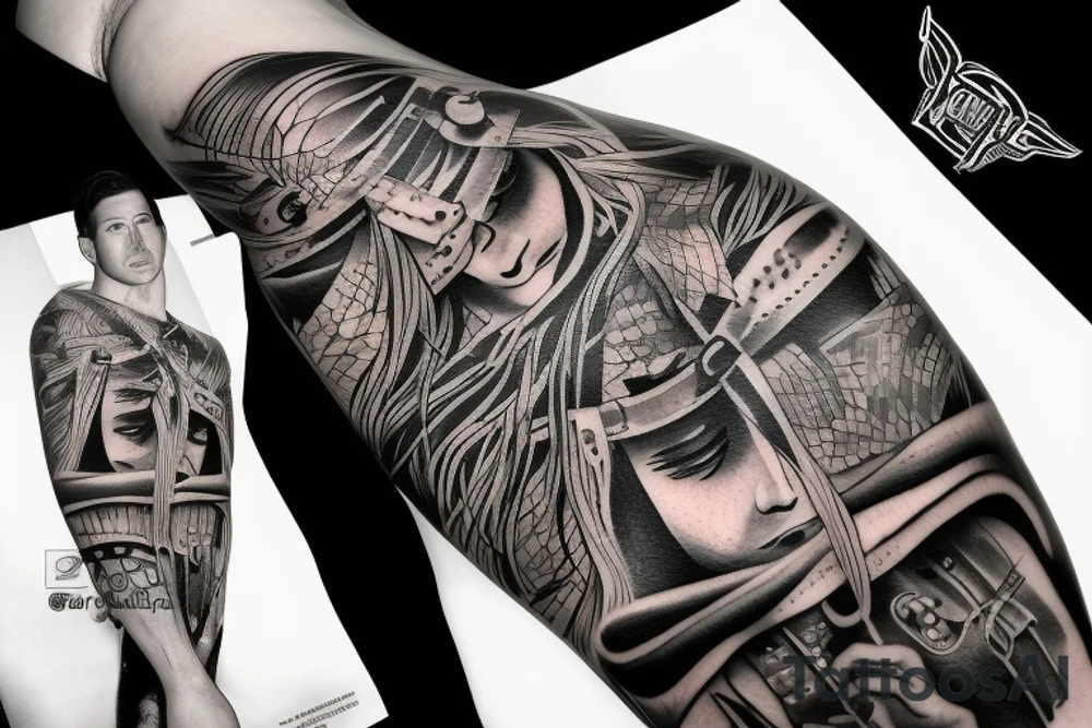Cowboy shootout tattoo idea