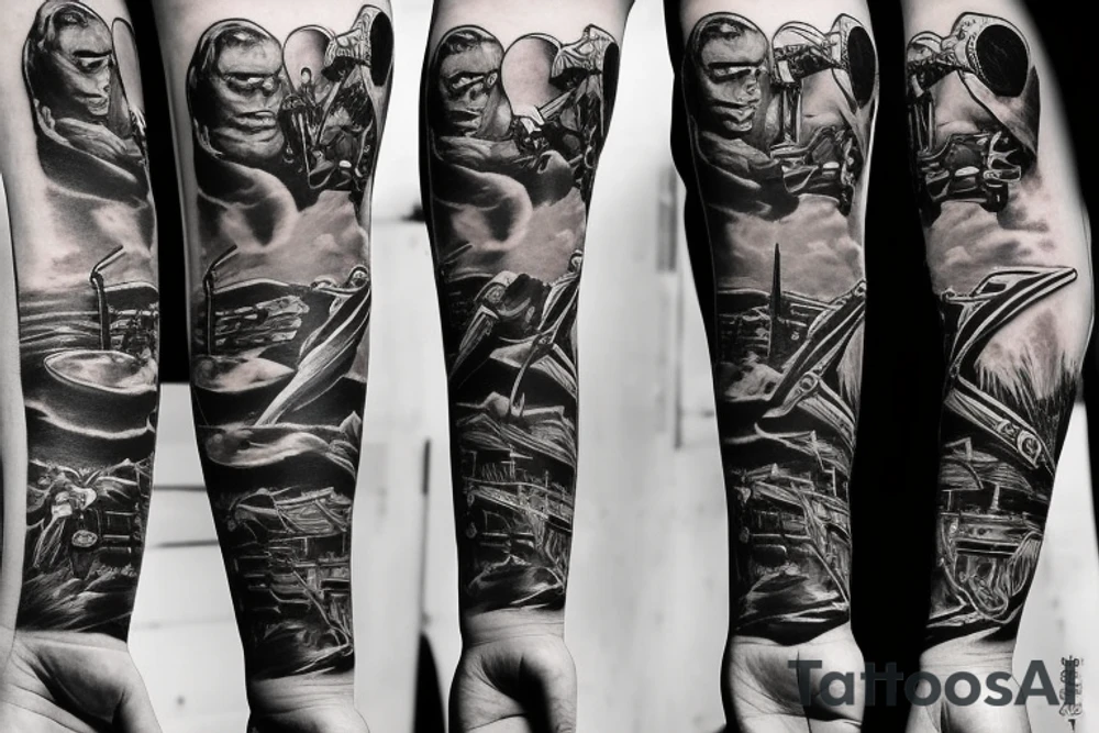 Cowboy shootout tattoo idea