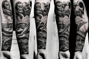 Cowboy shootout tattoo idea