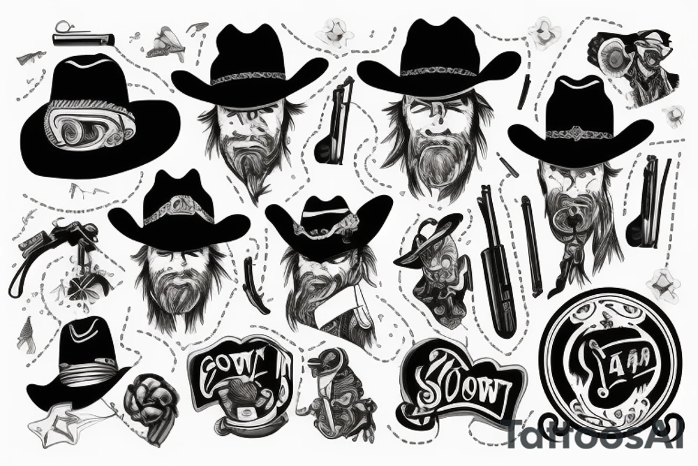 a cowboy shootout tattoo idea