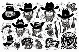 a cowboy shootout tattoo idea