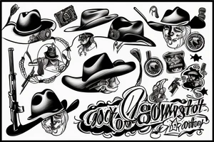 a cowboy shootout tattoo idea