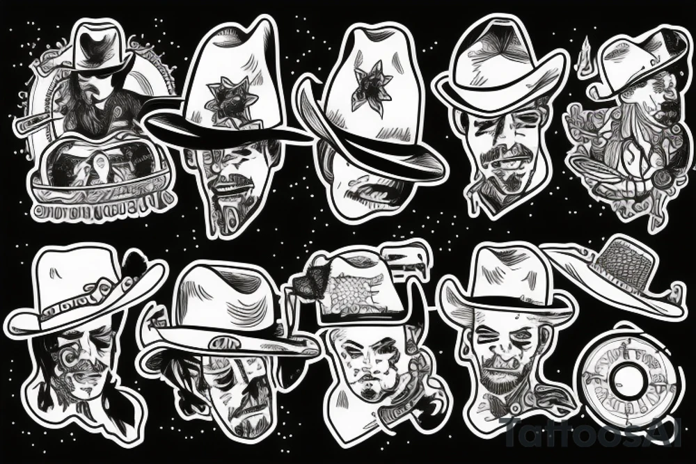 a cowboy shootout tattoo idea