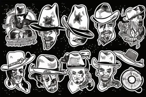 a cowboy shootout tattoo idea